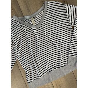 Allison Joy Top Women’s Size S Small Shirt Long Sleeve Stripes White Evereve